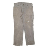 DICKIES Mens Jeans Beige Relaxed Loose Denim W36 L32 Workwear Carpenter Utility