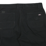 DICKIES Mens Black Cargo Shorts XL W36 Workwear Durable Polyester