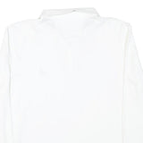 NAUTICA Mens White Long Sleeve Classic Fit Cotton Blend Polo Shirt L