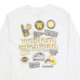 CHAMPION Mens White Western Michigan Broncos Graphic Long Sleeve Crew Neck XL