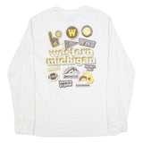 CHAMPION Mens White Western Michigan Broncos Graphic Long Sleeve Crew Neck XL