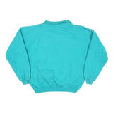CRAZY SHIRT Mens Turquoise Pullover Sweatshirt M Pebble Beach Polo Collar