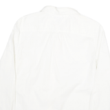 TOMMY HILFIGER Womens White Cotton Blend Shirt UK 10 Long Sleeve Button Collar