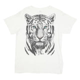 DOM Womens White Tiger Graphic Print T-Shirt M Short Sleeve Round Neck