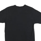 CHAMPION Mens Black Crew Neck Graphic T-Shirt L Cotton Blend Short Sleeve