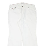 TOMMY HILFIGER Womens Relaxed White Cotton Blend Jeans W38 L31 Zip Pocket