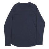 CARHARTT Womens Navy Blue Plain Long Sleeve Crew Neck T-Shirt L Casual