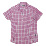 JACK WOLFSKIN Womens Pink & White Check Summer Shirt UK 10 Lightweight Outdoor