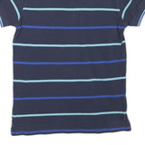 LYLE & SCOTT Mens Blue & Light Blue Striped Short Sleeve Polo Shirt S Cotton
