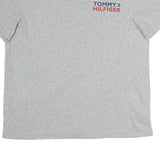 TOMMY HILFIGER Mens Grey Crew Neck Short Sleeve T-Shirt L Graphic Logo
