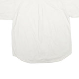 BUGLE BOY Mens White Plain Cotton Shirt XL Button Down Short Sleeve