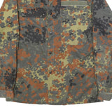 Mens Green Brown Black Camouflage Cotton Blend Jacket S Button Closure Military