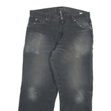 DICKIES Mens Regular Fit Black Denim Jeans W34 L28 Relaxed Zip Cotton Blend