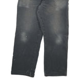 DICKIES Mens Regular Fit Black Denim Jeans W34 L28 Relaxed Zip Cotton Blend