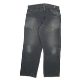 DICKIES Mens Regular Fit Black Denim Jeans W34 L28 Relaxed Zip Cotton Blend