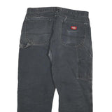 DICKIES Mens Regular Fit Black Denim Jeans W34 L28 Relaxed Zip Cotton Blend