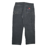 DICKIES Mens Regular Fit Black Denim Jeans W34 L28 Relaxed Zip Cotton Blend