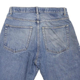 Womens Denim Blue Casual Shorts L W30 Frayed Hem Cotton Blend Loose Fit
