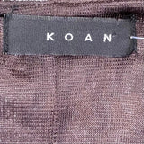 Koan Floral Midi Dress - Small Brown Cotton Blend