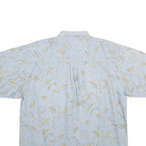 BUGLE BOY Mens Blue Cotton Blend Shirt 2XL Button Down Short Sleeve Summer