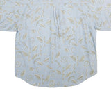 BUGLE BOY Mens Blue Cotton Blend Shirt 2XL Button Down Short Sleeve Summer