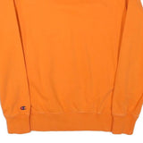 CHAMPION Mens Orange Crew Neck S Cotton Blend Pullover Sweatshirt
