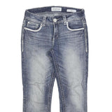 DAY TRIP Womens Regular Blue Denim Stone Wash Jeans W30 L25 Stylish Faded Design