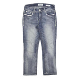 DAY TRIP Womens Regular Blue Denim Stone Wash Jeans W30 L25 Stylish Faded Design