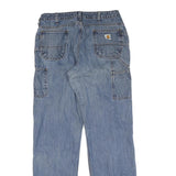 CARHARTT Mens Jeans Blue Regular Straight Denim Medium W32 L34 Workwear Zip