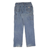 CARHARTT Mens Jeans Blue Regular Straight Denim Medium W32 L34 Workwear Zip