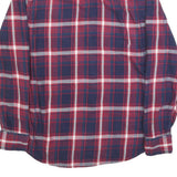TOMMY HILFIGER Mens Blue & Red Check Shirt M Cotton Long Sleeve Casual Button