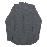 CHAPS Mens Navy Blue & Cream Check Long Sleeve Shirt L Button-Down Collar Cotton