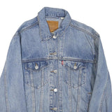 LEVI'S Womens Blue Denim Jacket S Cotton Blend Classic Button Closure