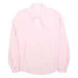 MAJE Womens Pink Shirt Long Sleeve Button Neck S Lightweight Elegant