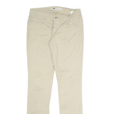 LEVI'S Womens Cotton Blend Beige Slim Skinny Trousers W28 L31 Stylish Zip