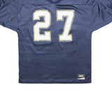 BIKE Mens Blue V-Neck Jersey L Short Sleeve Sports Number 27 Graphic Print