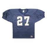 BIKE Mens Blue V-Neck Jersey L Short Sleeve Sports Number 27 Graphic Print