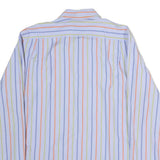 GAP Mens Blue Green & Orange Stripe Shirt S Cotton Blend Casual Smart