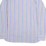 GAP Mens Blue Green & Orange Stripe Shirt S Cotton Blend Casual Smart
