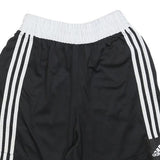 ADIDAS Mens Black Casual Sports Shorts M W26 Three Stripe Logo