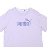 PUMA Womens Lilac T-Shirt L Short Sleeve Crew Neck Cotton Blend Sport Casual