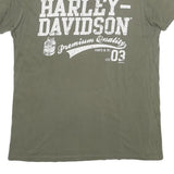 HARLEY DAVIDSON Mens Green Graphic T-Shirt M Short Sleeve Crew Neck Vintage