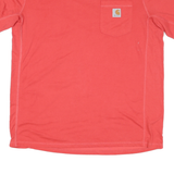 CARHARTT Mens Red T-Shirt Pocket L Short Sleeve Crew Neck Cotton Blend
