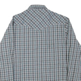 WRANGLER Mens Blue & Green Check Shirt L Western Style Casual Button Up