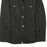 SAINT HILARE Womens Grey Classic Jacket XS Polyester Blend Button Plain Stylish