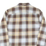 GAP Mens Beige Brown Cotton Check Shirt L Relaxed Fit Casual Long Sleeve