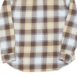 GAP Mens Beige Brown Cotton Check Shirt L Relaxed Fit Casual Long Sleeve