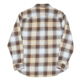 GAP Mens Beige Brown Cotton Check Shirt L Relaxed Fit Casual Long Sleeve