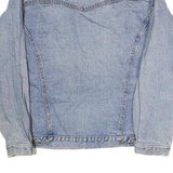 Mens Blue Cotton Denim Jacket S Button Closure Classic Fit Casual Outerwear