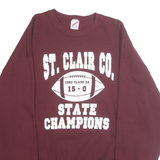 JERZEES Mens Maroon St. Clair Co State Champions Crew Neck XL Sweatshirt